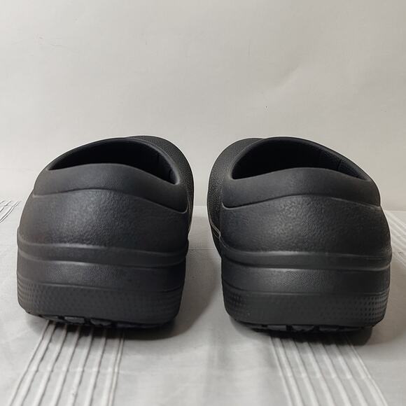 CROCS On The Clock Work Shoes Clogs Slip On Black Slip Resistant Mens 6 Womens 8 - Picture 5 of 11